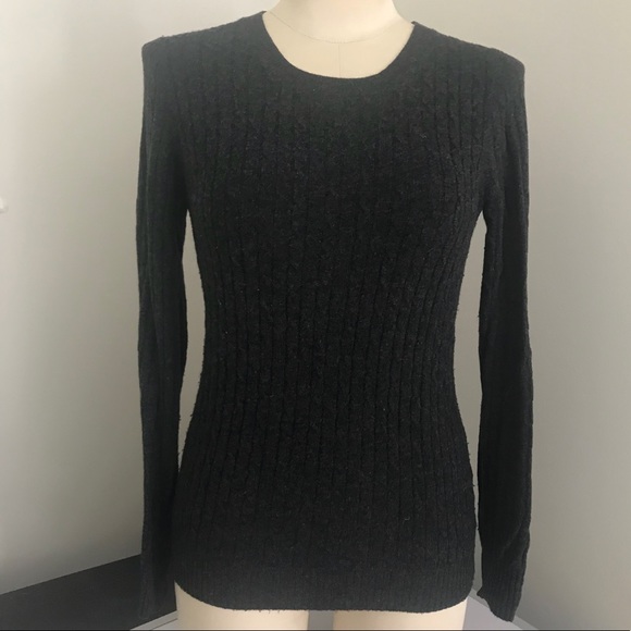 J. Crew Sweaters - J Crew Cambridge Cable Crewneck Sweater, Gray, XS